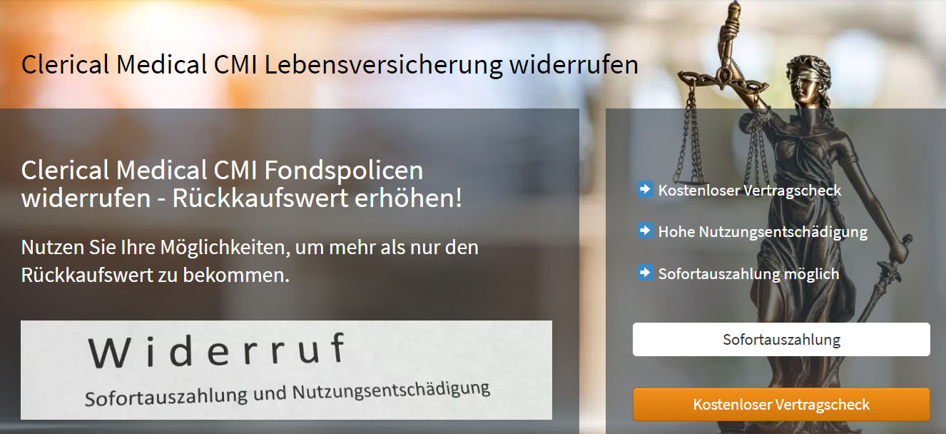 Clerical Medical CMI Lebensversicherung widerrufen - Thumb