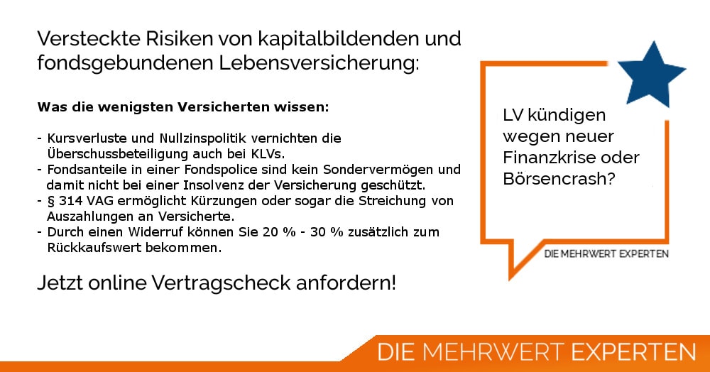 Lebensversicherung Kündigen Wegen Finanzkrise Oder Börsencrash?